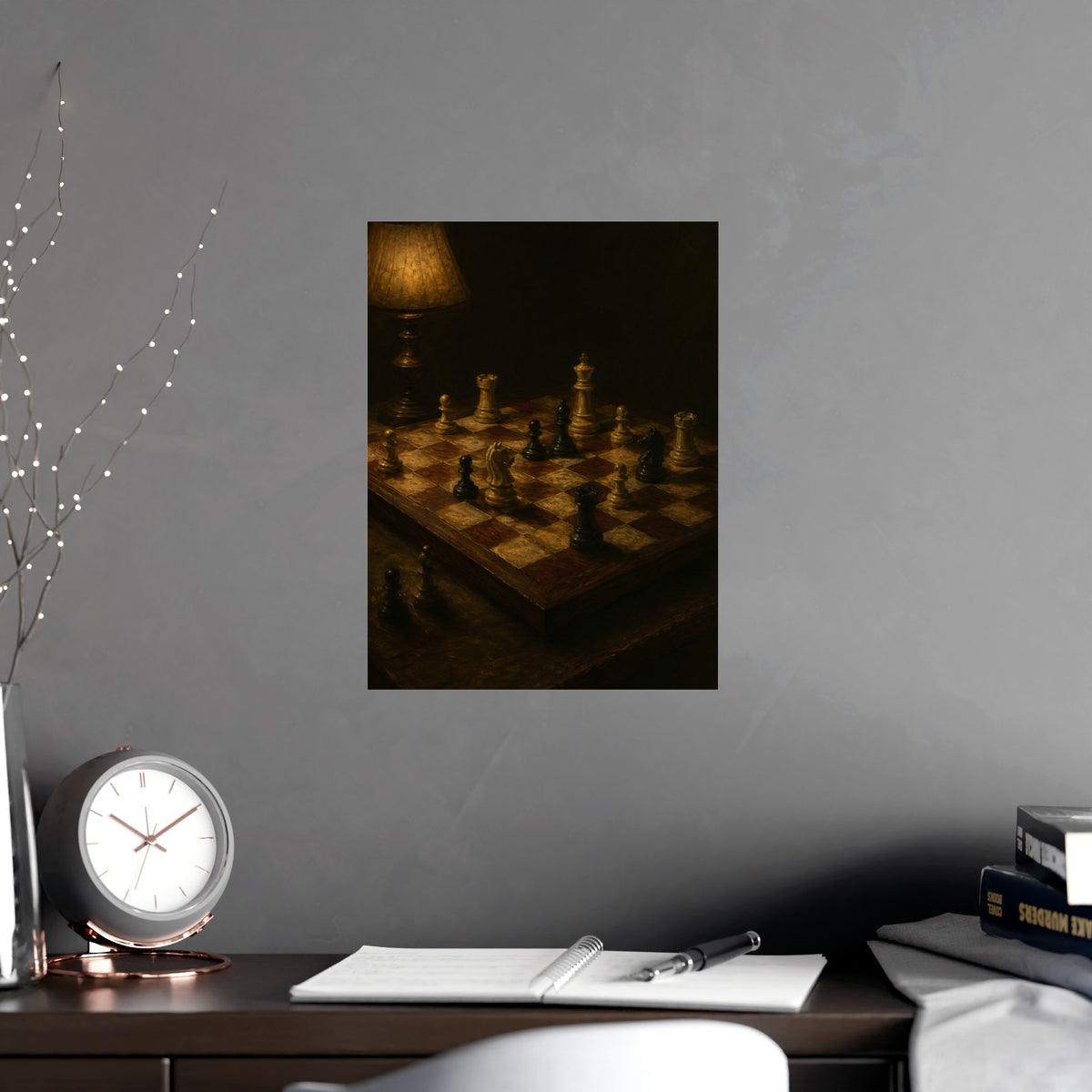 The Game, Unfinished — the game, unfinished, shown framed on a wall