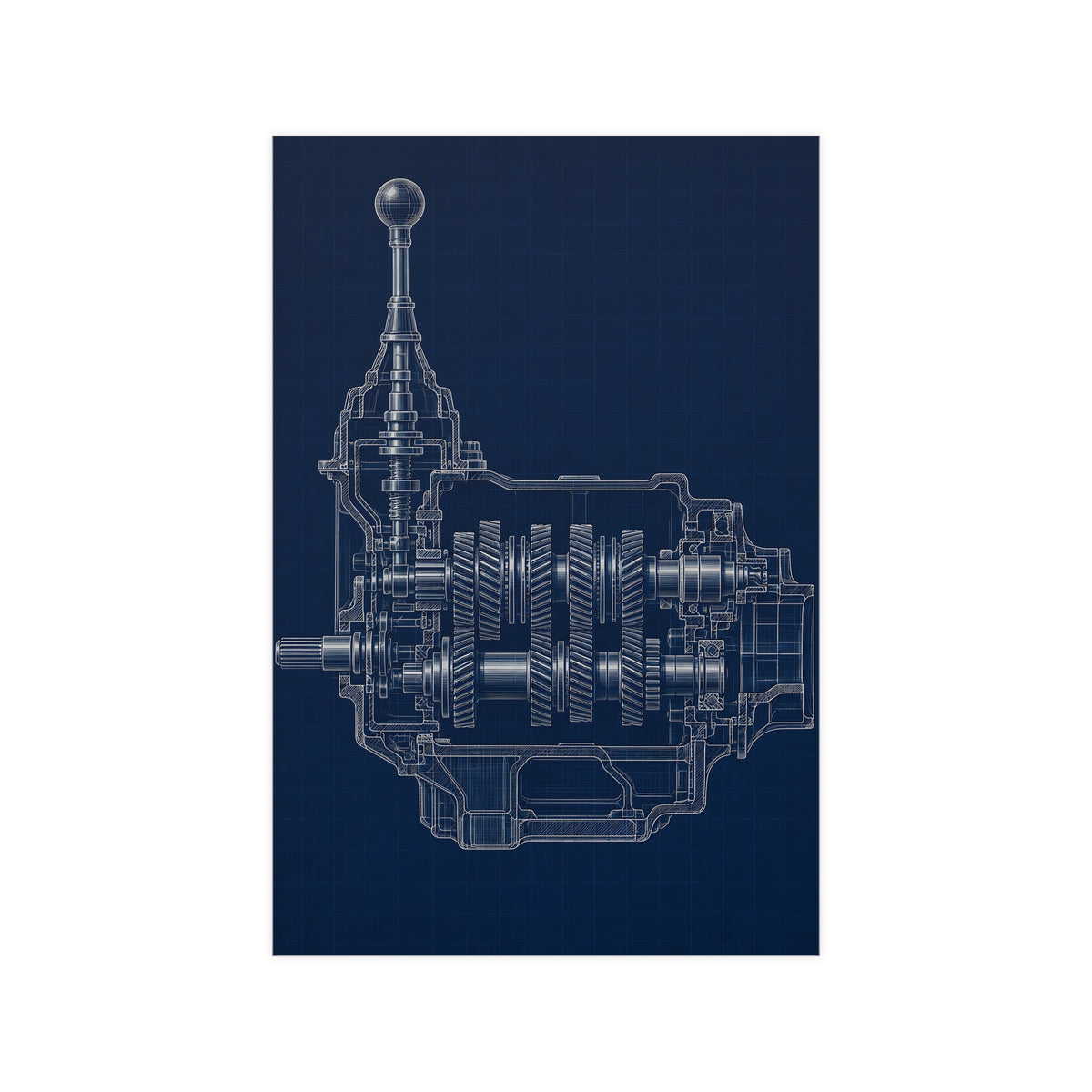 Gearbox, in Cutaway — gearbox, in cutaway, 12x18 in print