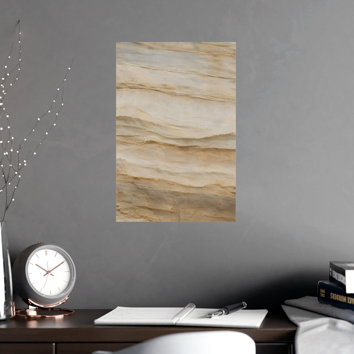 Sandstone Layers — sandstone layers, shown framed on a wall