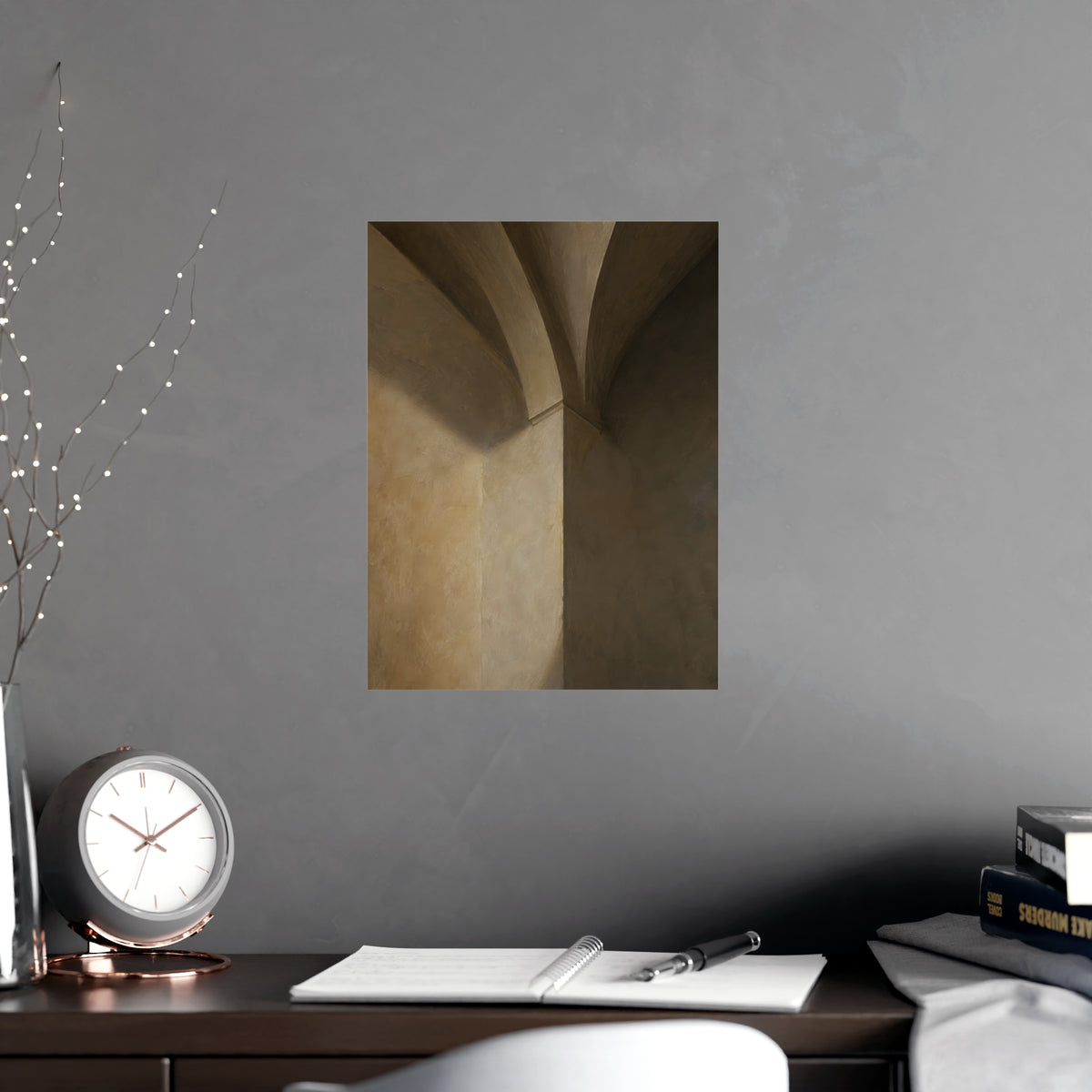 Vaulted Ceiling — vaulted ceiling, shown framed on a wall