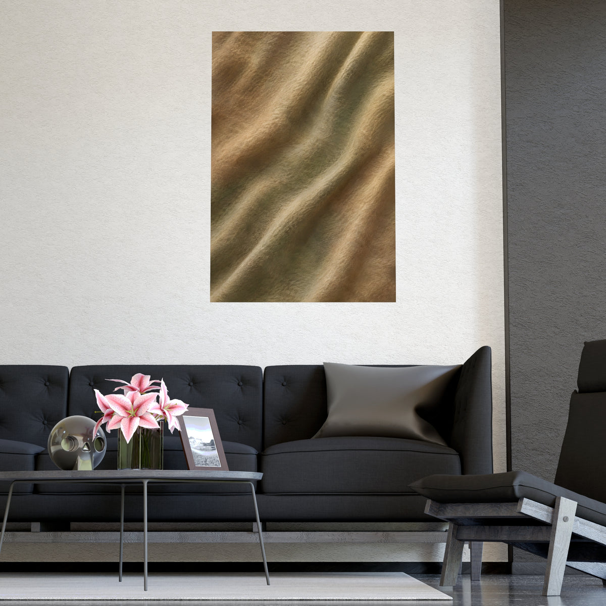 Felted Wool — felted wool, shown framed on a wall
