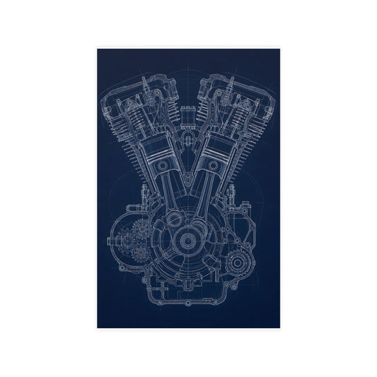 V-Twin Engine — v-twin engine, 11x17 in print
