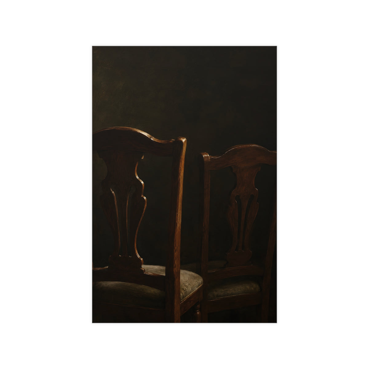 Two Chair Backs — two chair backs, 12x18 in print