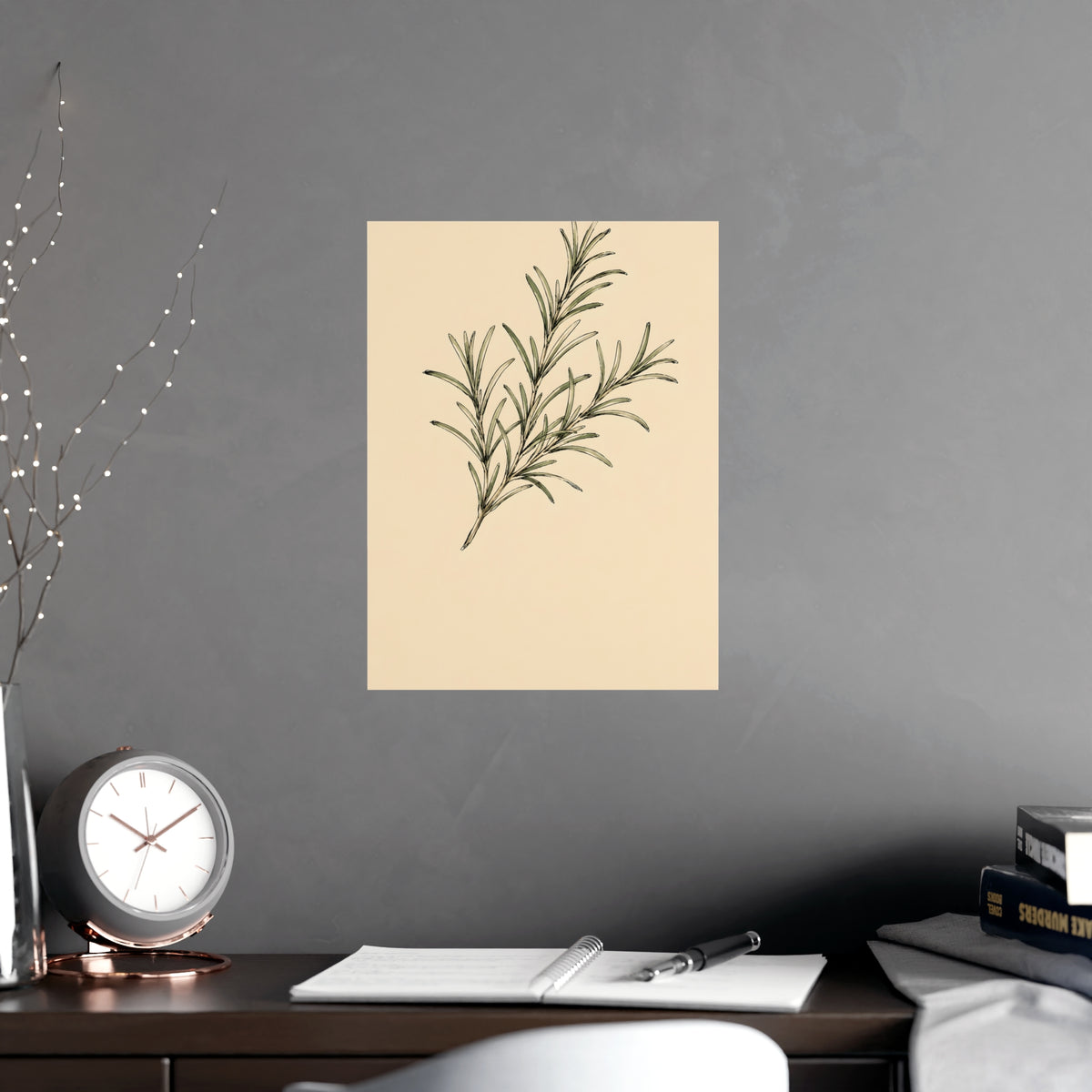 Rosemary — rosemary, shown framed on a wall