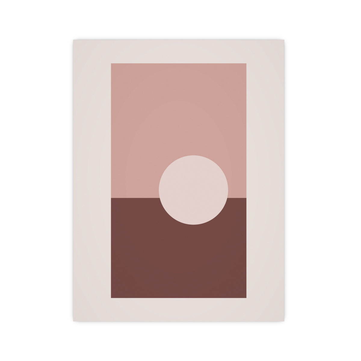 Dusty Rose Sun Landscape Wall Art — sun landscape in a dusty rose palette, 12x16 in print
