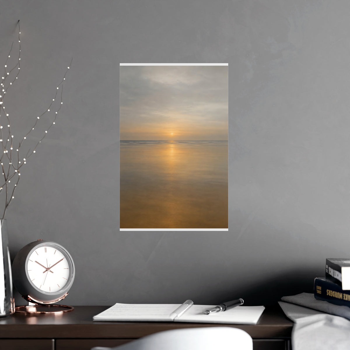 Wet Sand — wet sand, shown framed on a wall