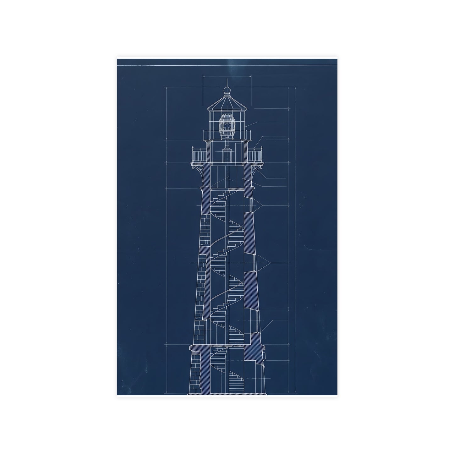 Lighthouse, in Section — lighthouse, in section, 11x17 in print