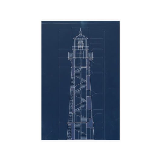 Lighthouse, in Section — lighthouse, in section, 11x17 in print
