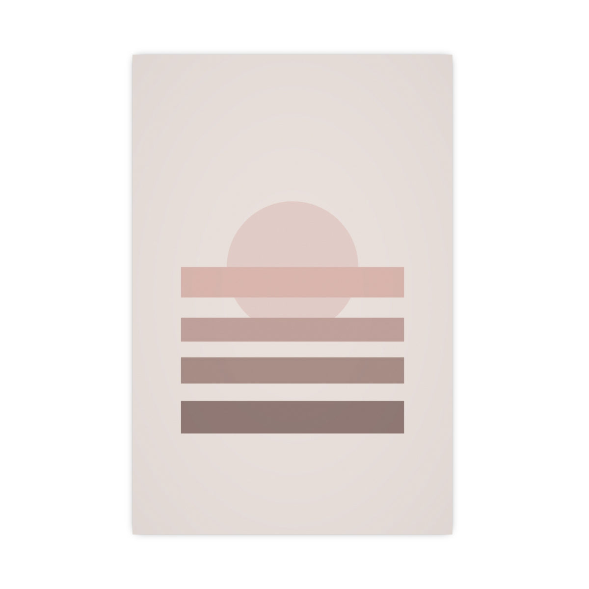 Dusty Rose Sunset Landscape Wall Art — sunset landscape in a dusty rose palette, 16x24 in print