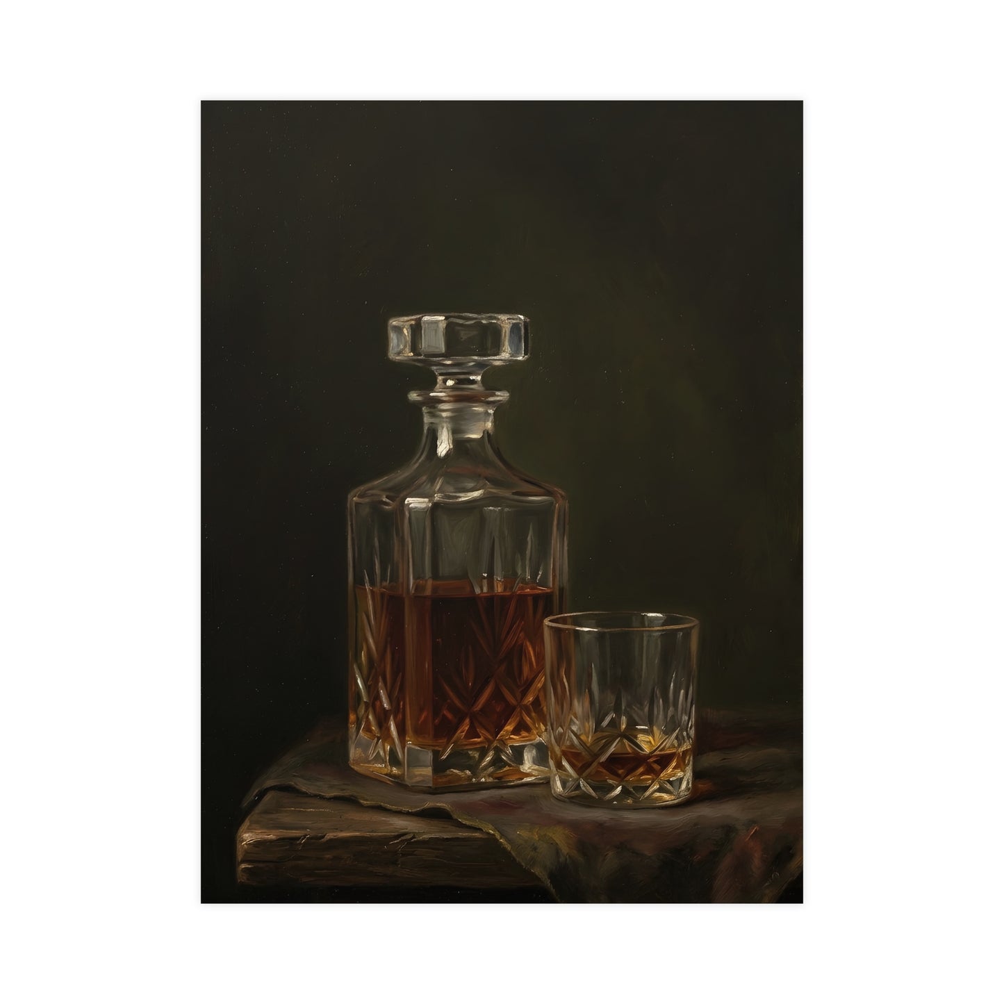 Decanter and Glass — decanter and glass, 12x18 in print