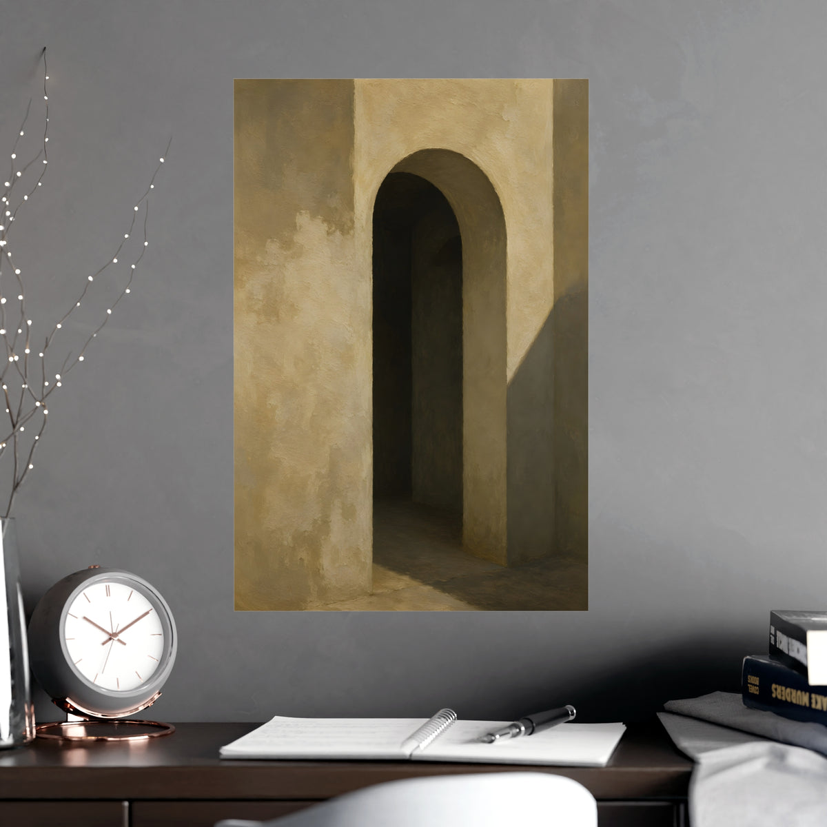 Arched Doorway — arched doorway, shown framed on a wall