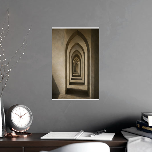 One Arch, Repeated — one arch, repeated, shown framed on a wall