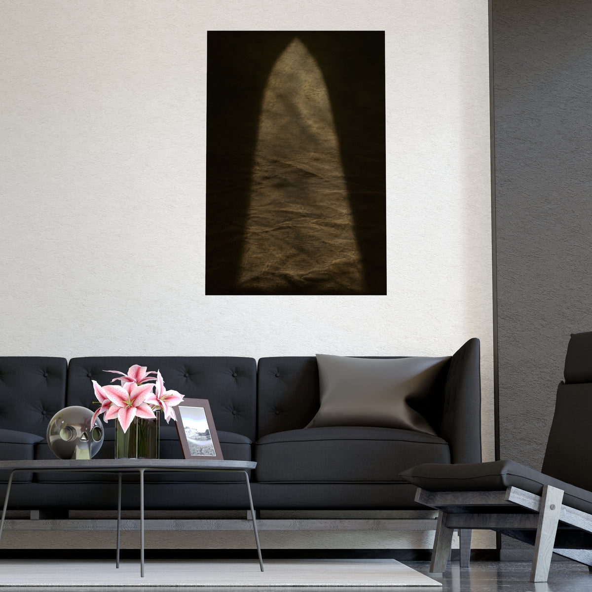 Arched Shadow — arched shadow, shown framed on a wall