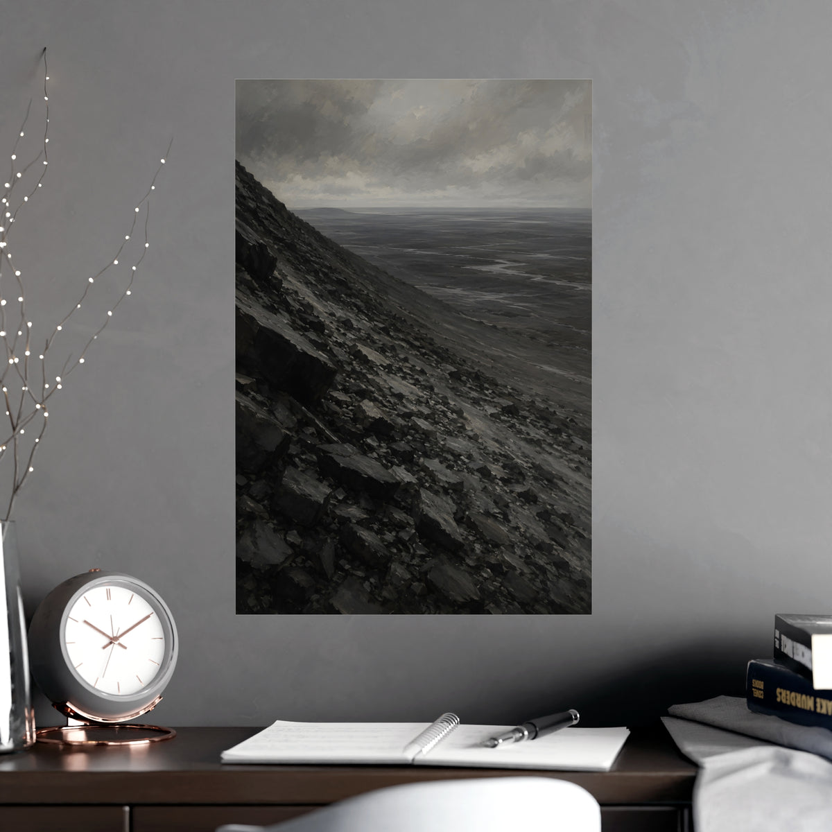 Scree Slope — scree slope, shown framed on a wall