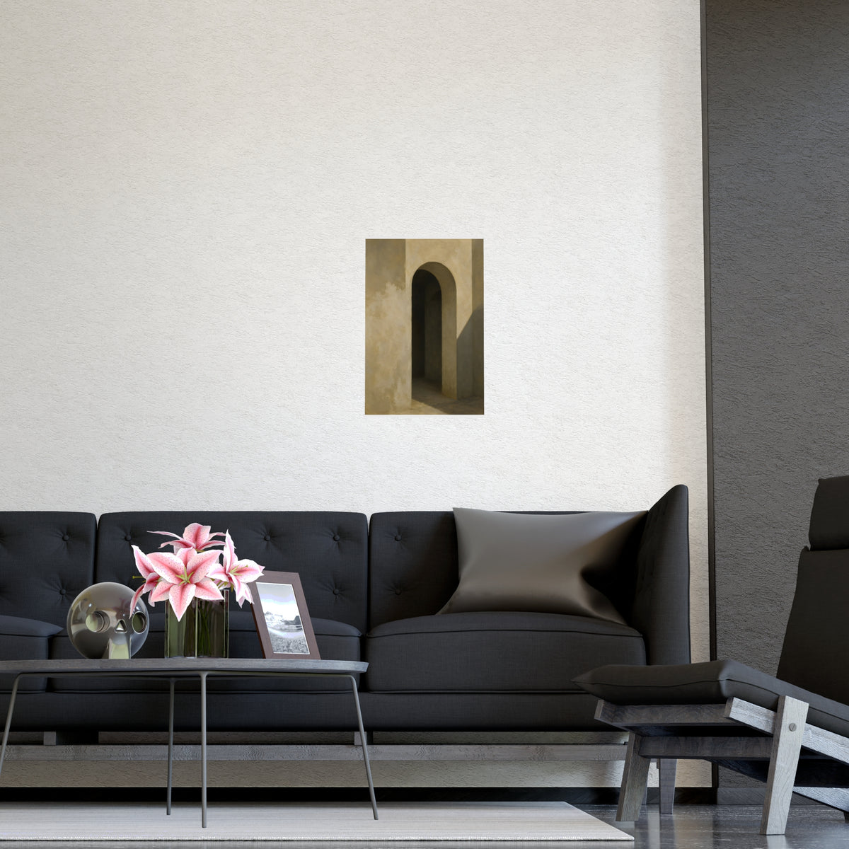 Arched Doorway — arched doorway, shown framed on a wall