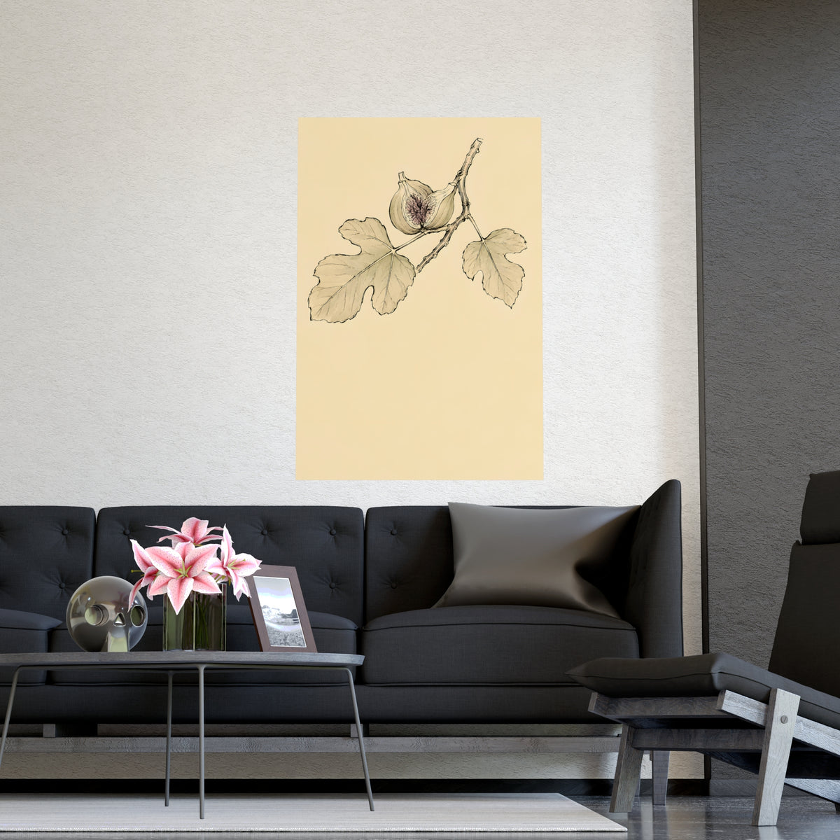 Fig, Split — fig, split, shown framed on a wall
