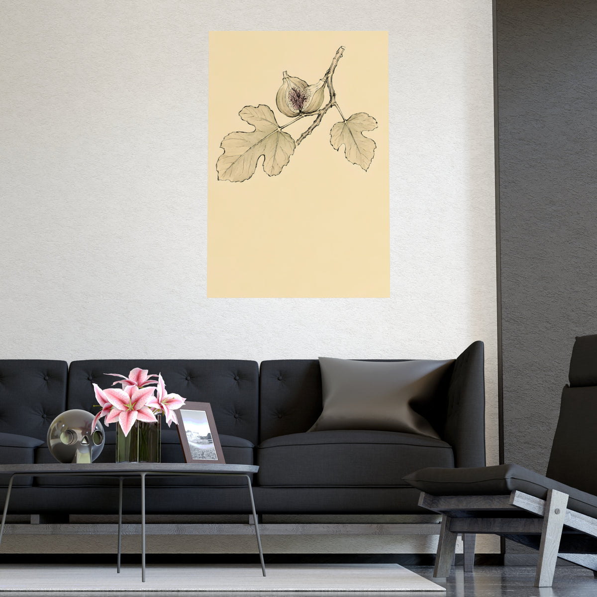 Fig, Split — fig, split, shown framed on a wall