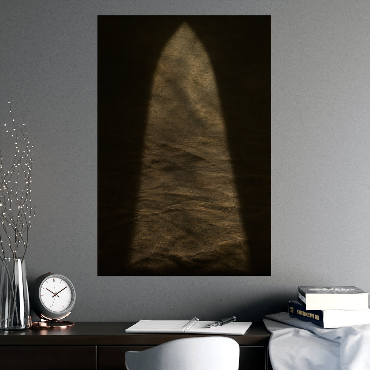 Arched Shadow — arched shadow, shown framed on a wall