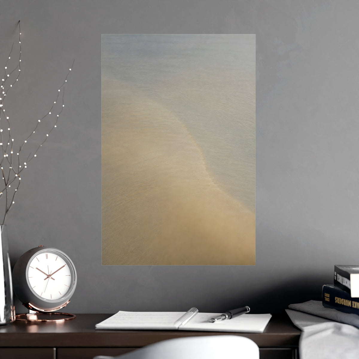 Shallows from Above — shallows from above, shown framed on a wall