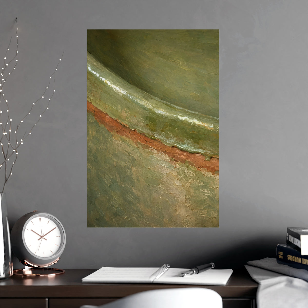 Close on the Glaze — close on the glaze, shown framed on a wall