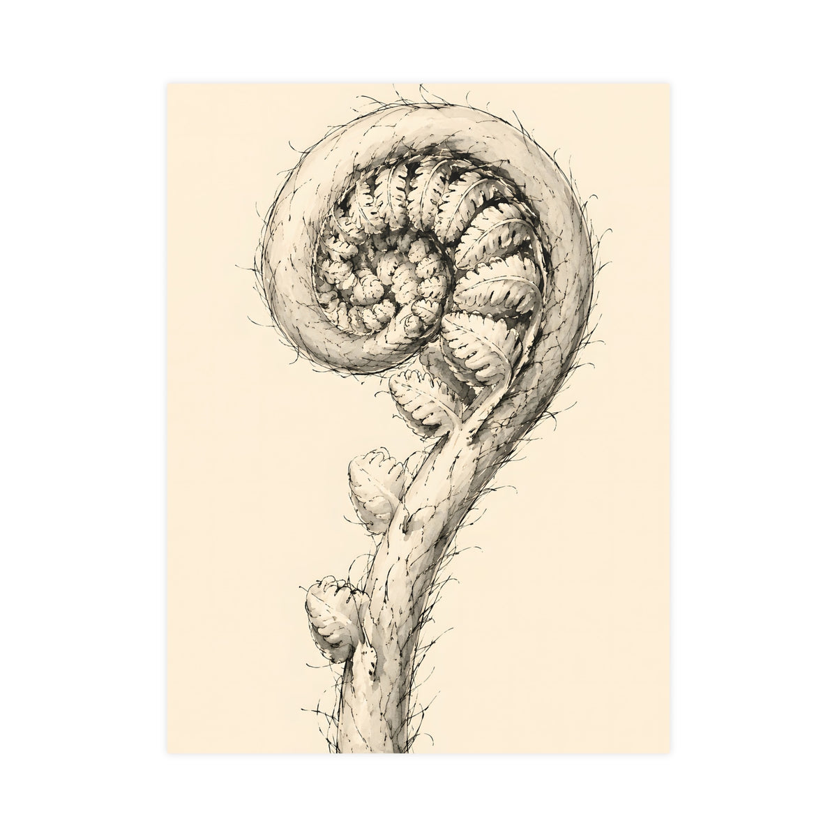 Fern, Still Curled — fern, still curled, 18x24 in print