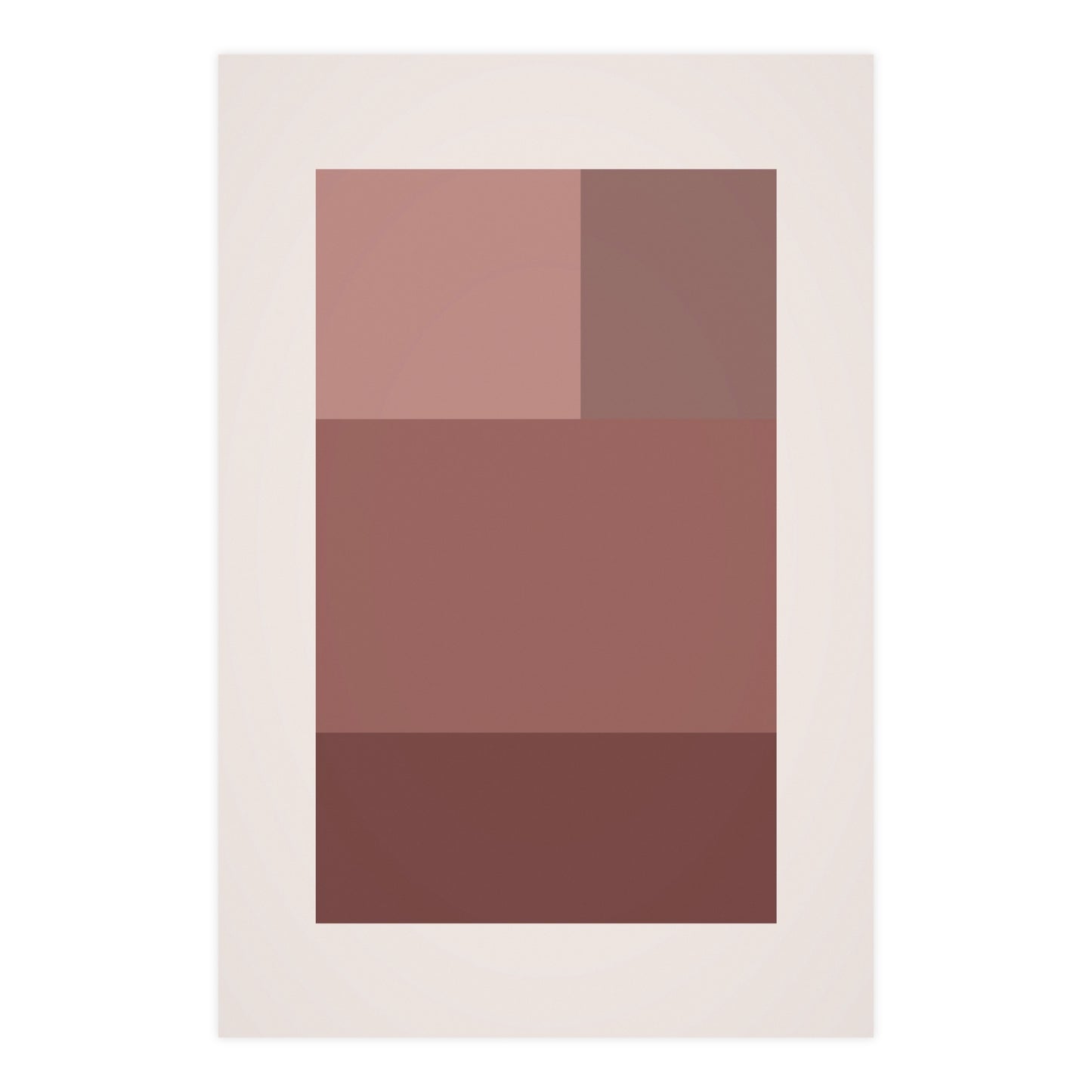 Dusty Rose Blocks Modern Wall Art | Living Room Print