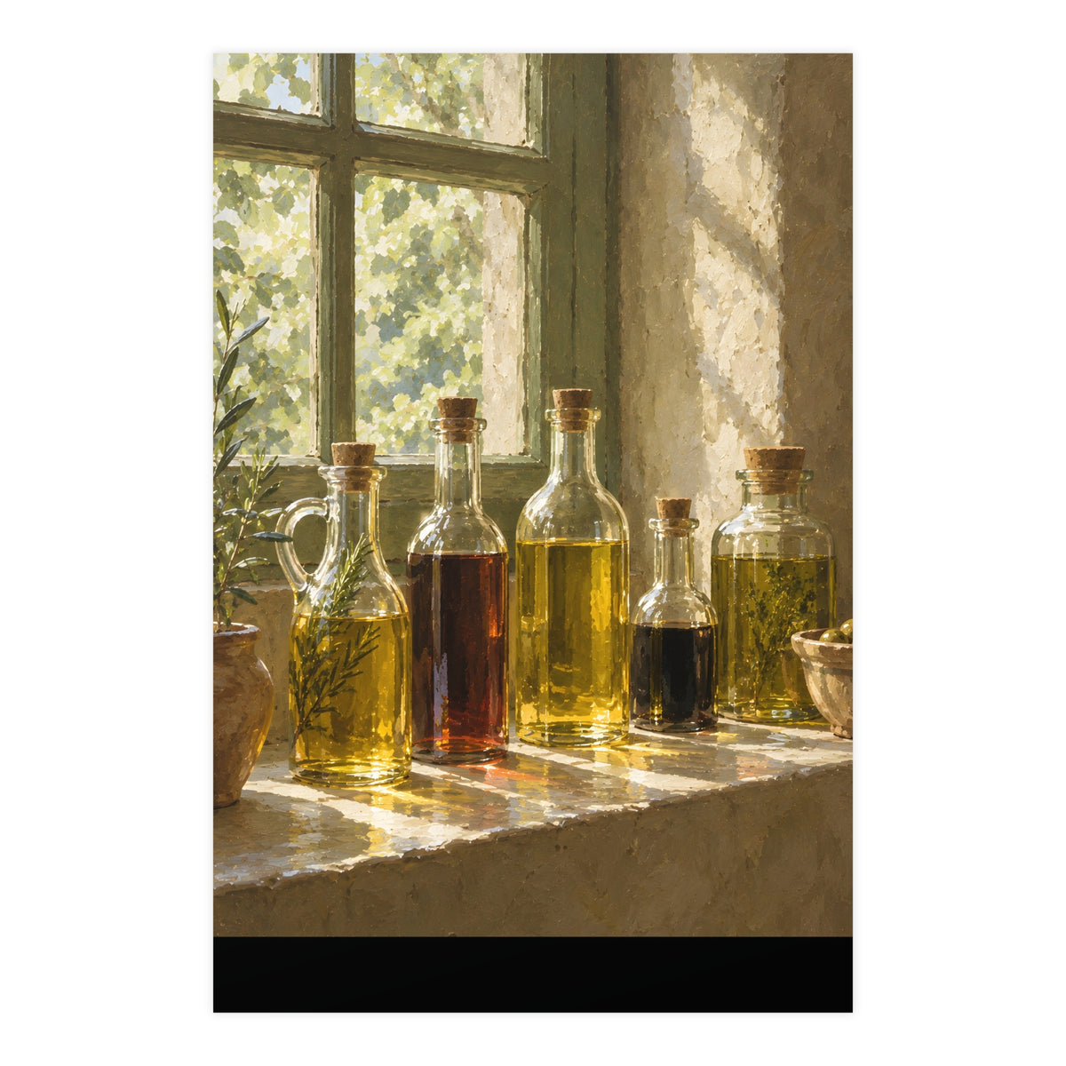 Oil and Vinegar on the Sill — oil and vinegar on the sill, 24x36 in print