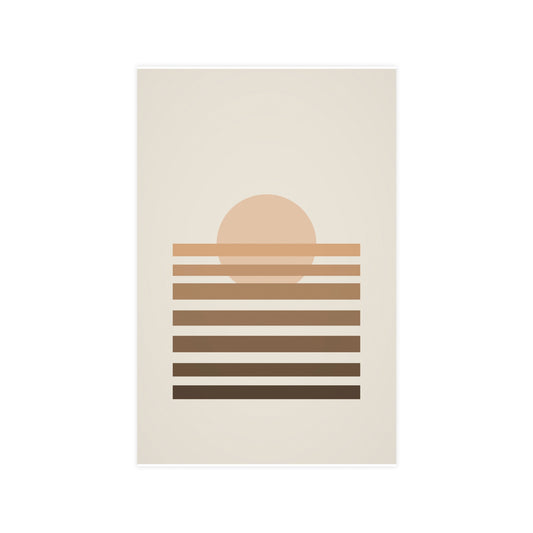 Warm Earth Sunset Boho Wall Art — sunset in a warm earth palette, 11x17 in print