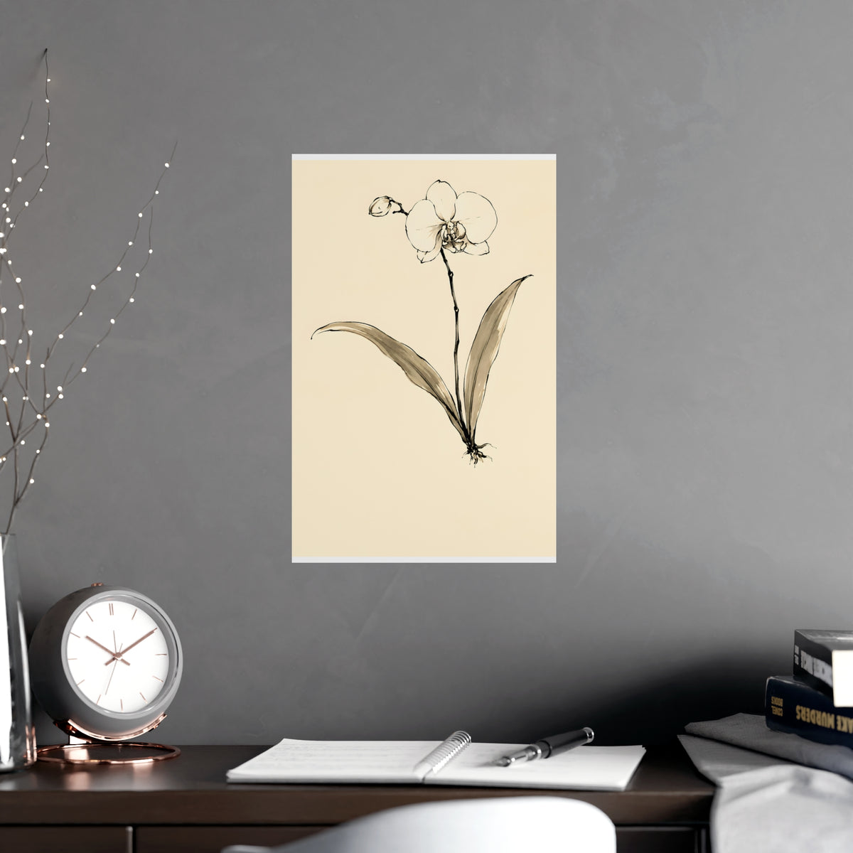 Orchid — orchid, shown framed on a wall