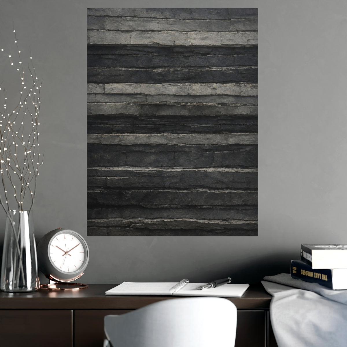 Level Strata — level strata, shown framed on a wall