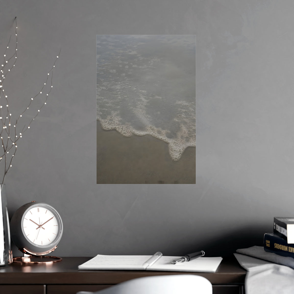 Foam, Close — foam, close, shown framed on a wall