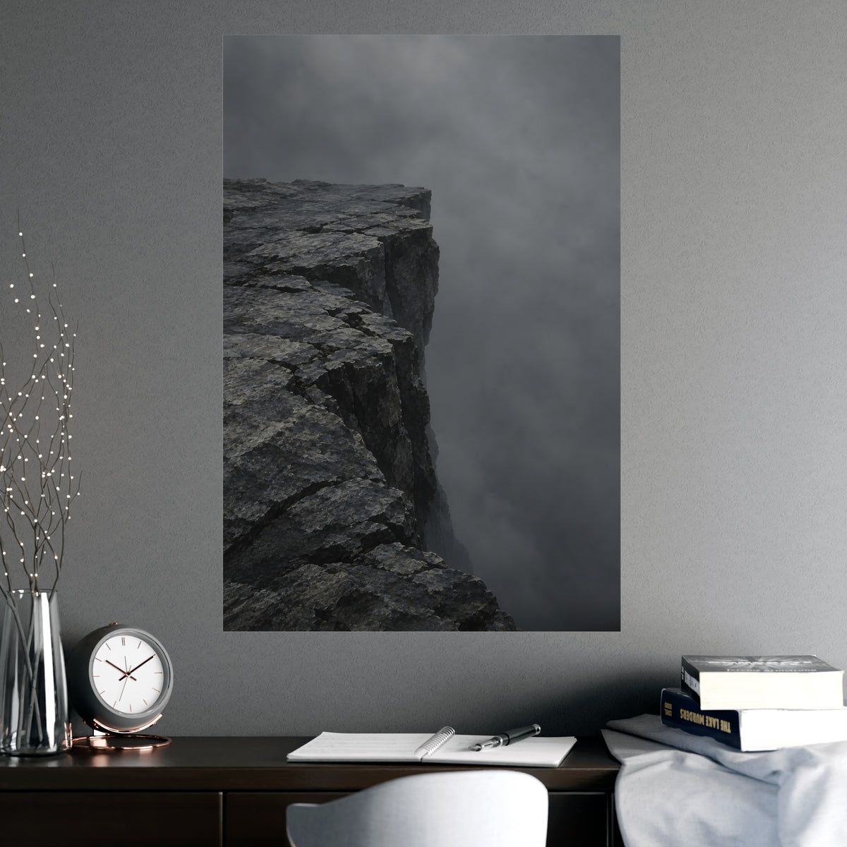 The Brink — the brink, shown framed on a wall