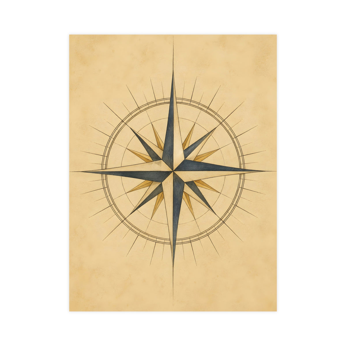 Compass Rose — compass rose, 18x24 in print