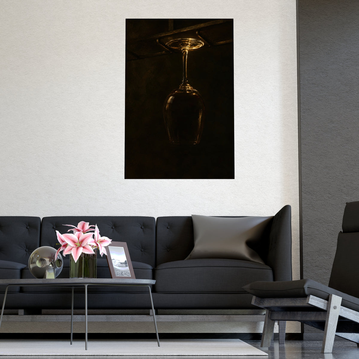 Upside Down — upside down, shown framed on a wall