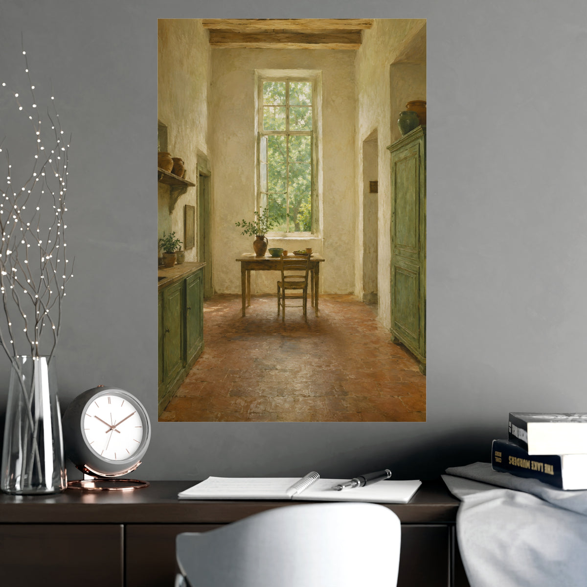 The Table from Across — the table from across, shown framed on a wall