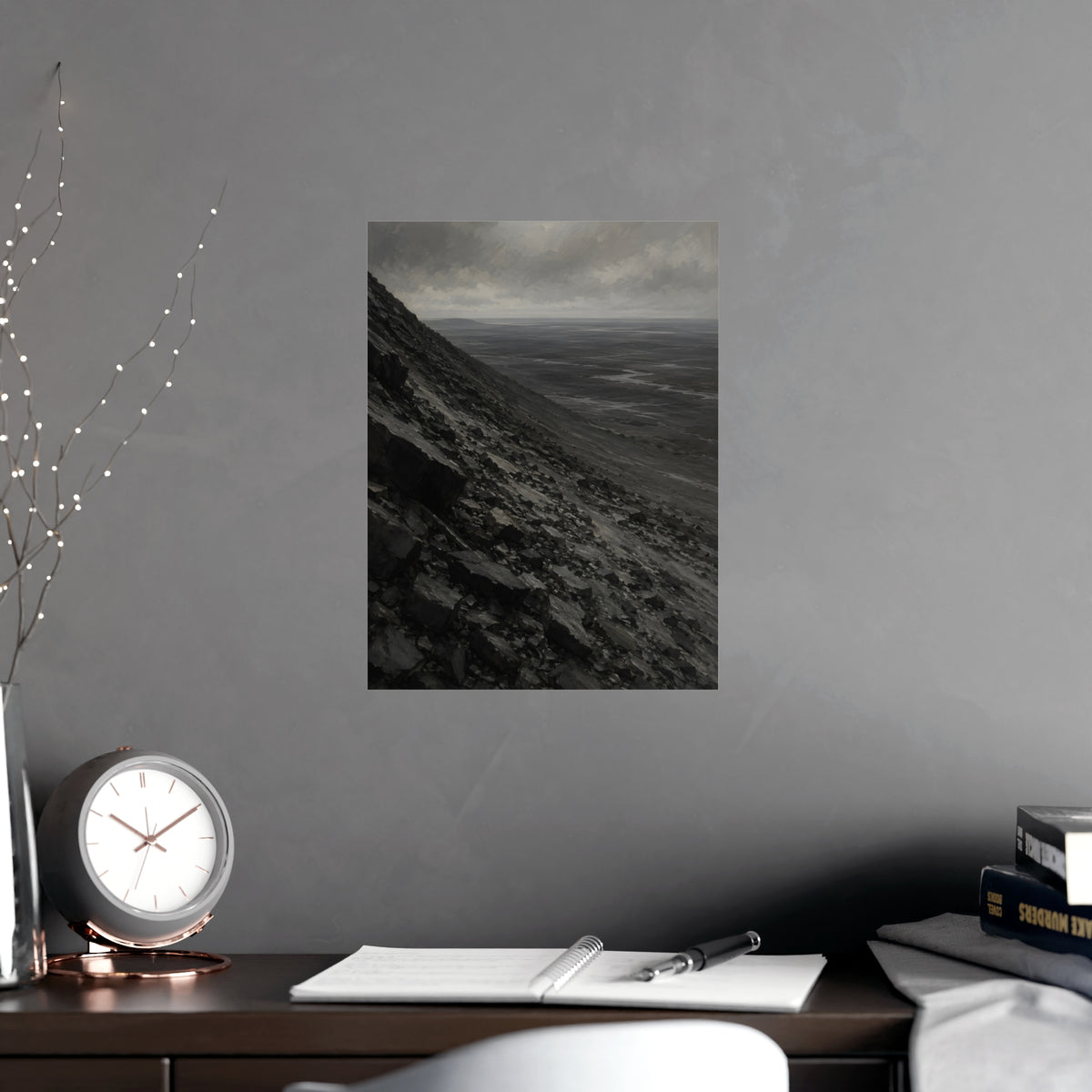 Scree Slope — scree slope, shown framed on a wall