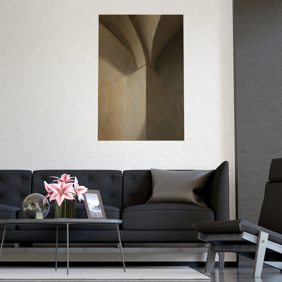 Vaulted Ceiling — vaulted ceiling, shown framed on a wall