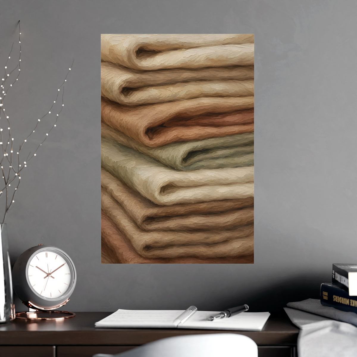 Folded Stack — folded stack, shown framed on a wall