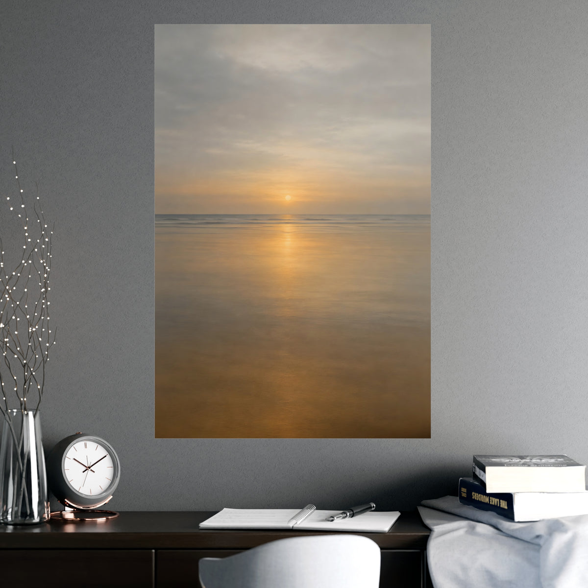 Wet Sand — wet sand, shown framed on a wall