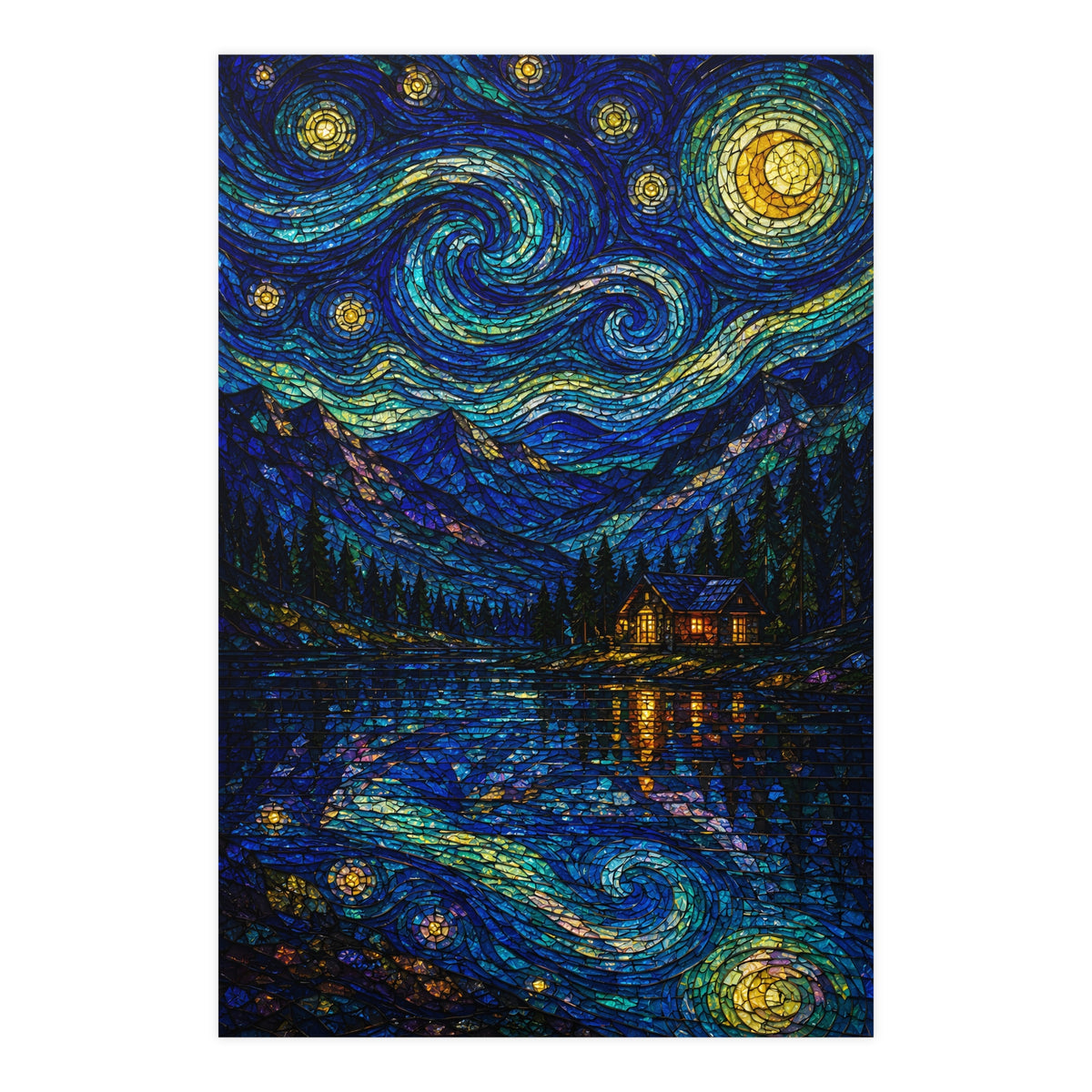 Lake and Mountain — lake and mountain, 24x36 in print