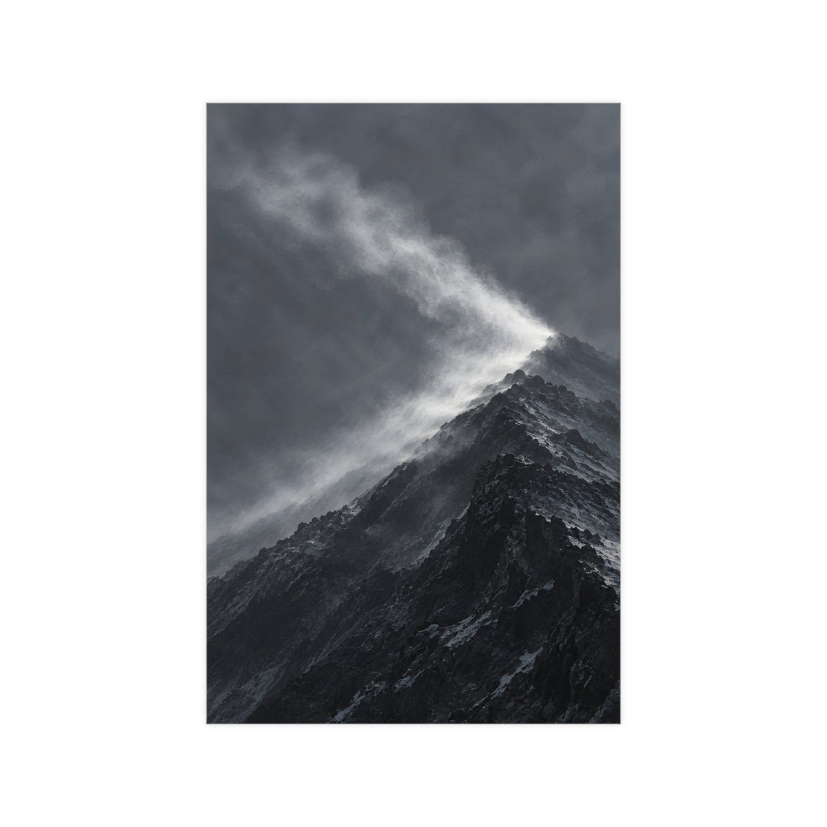 Snow off the Ridge — snow off the ridge, 12x18 in print