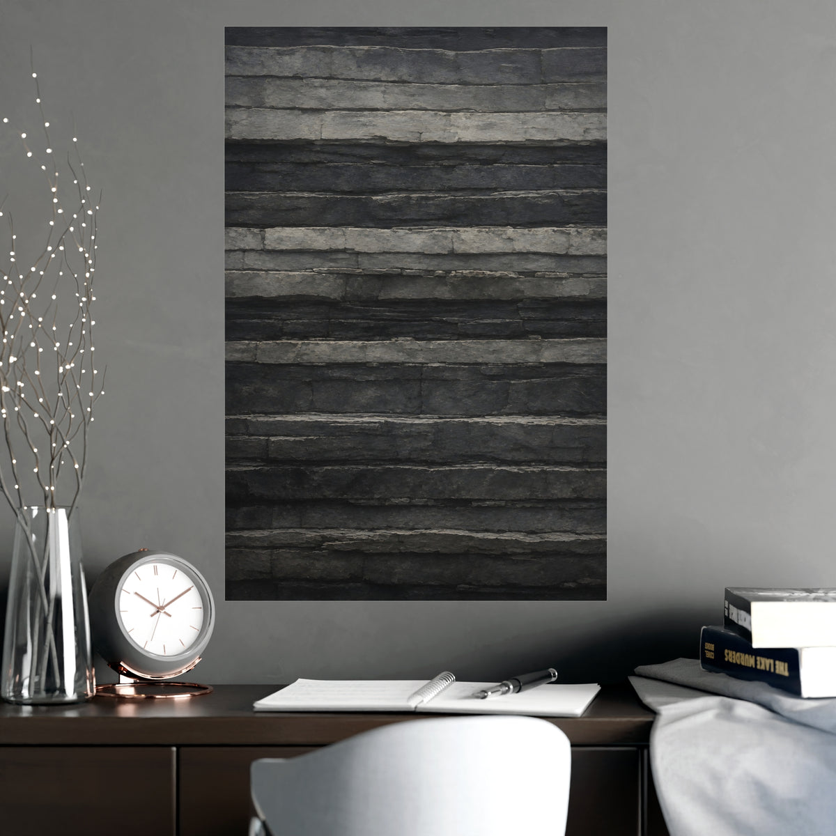 Level Strata — level strata, shown framed on a wall