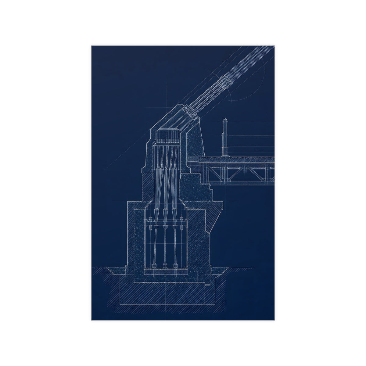 Cable Anchorage — cable anchorage, 12x18 in print