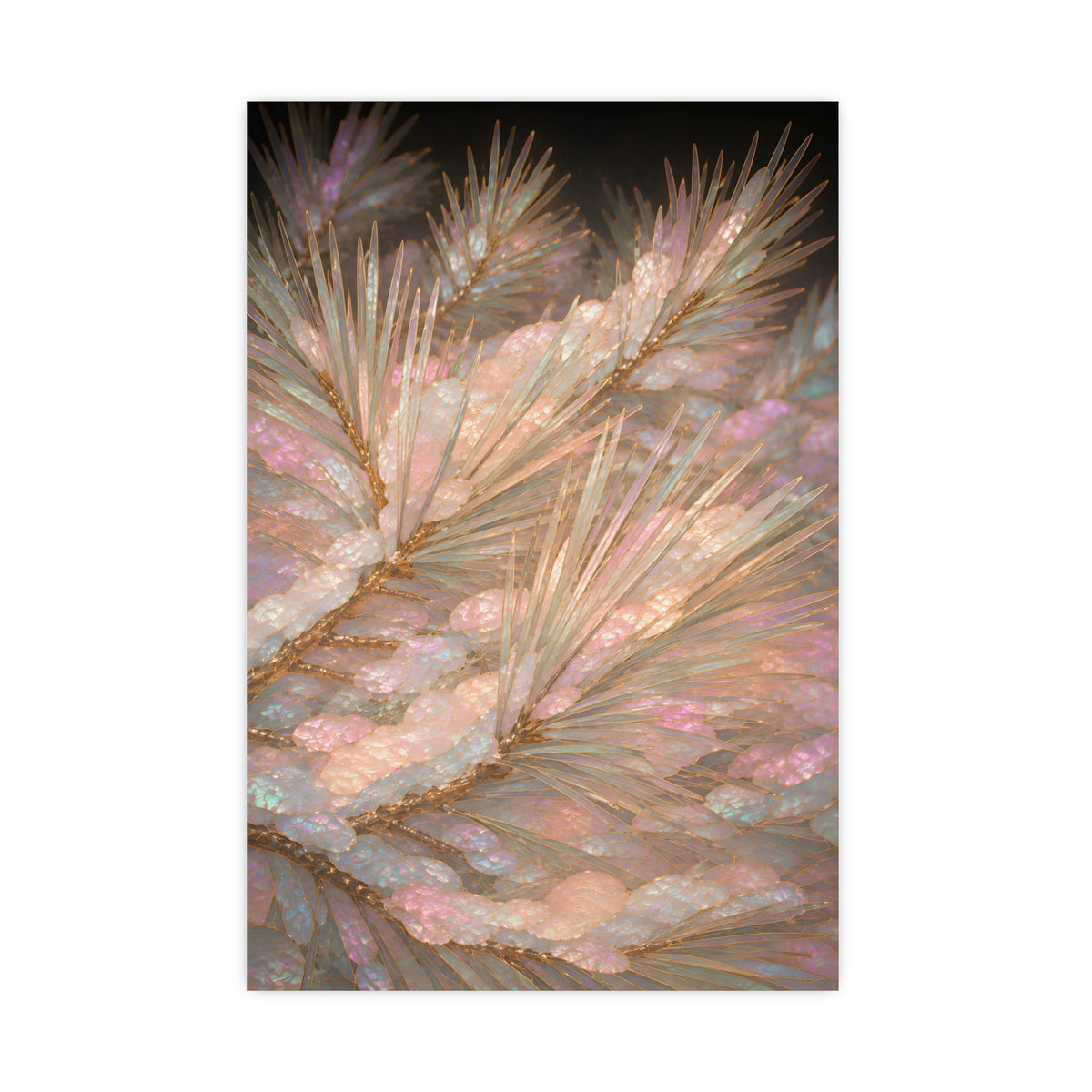 Snow on Pine — snow on pine, 20x30 in print