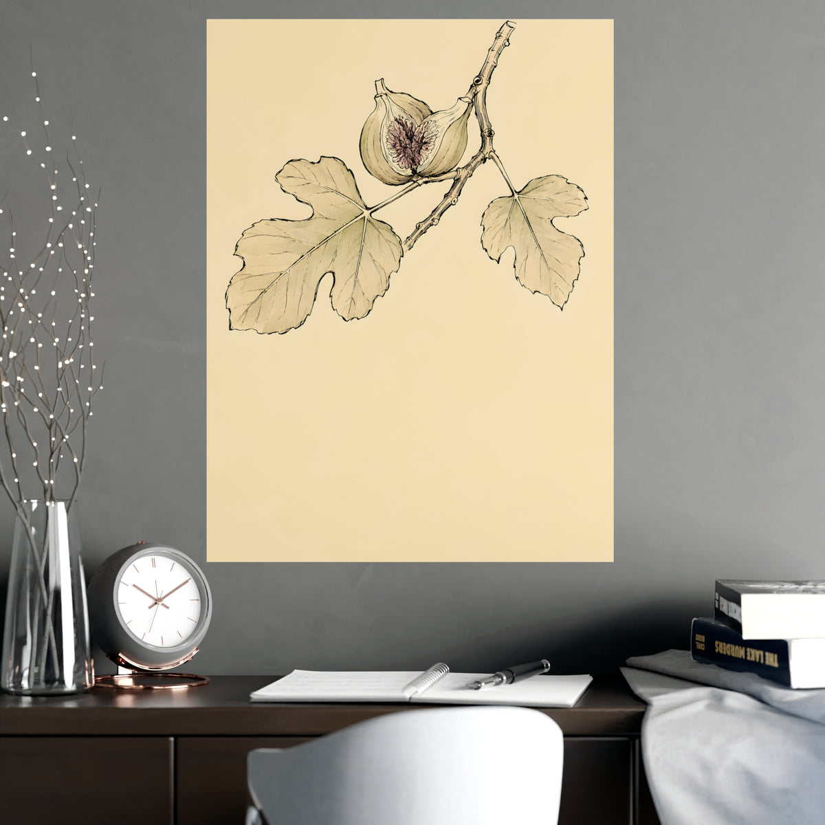 Fig, Split — fig, split, shown framed on a wall