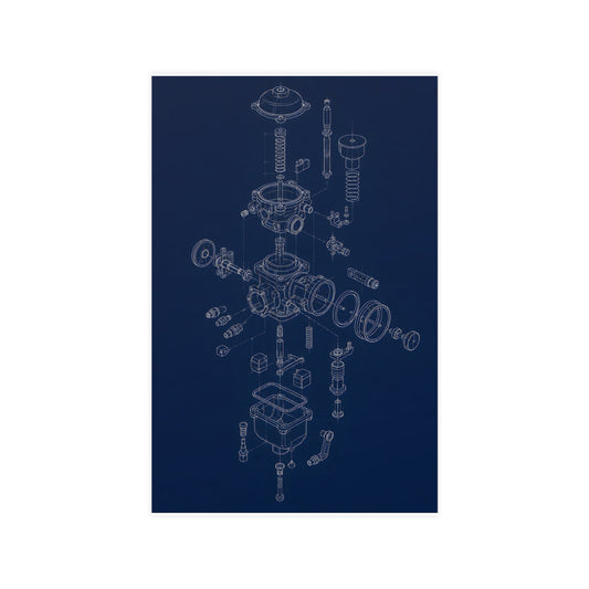 Carburettor, Exploded — carburettor, exploded, 11x17 in print