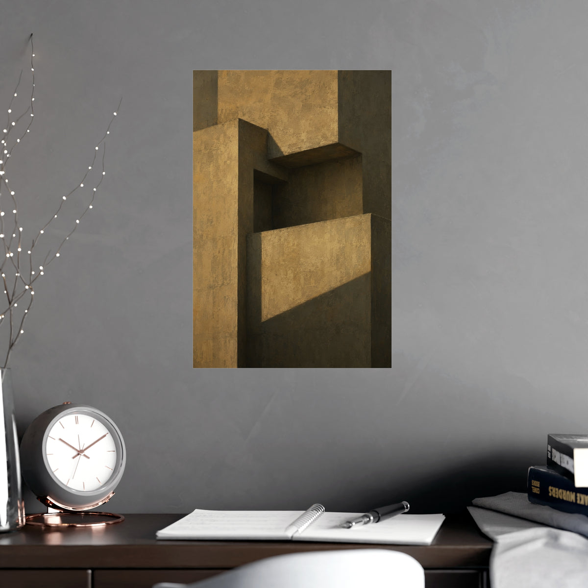 Facade at Dusk — facade at dusk, shown framed on a wall