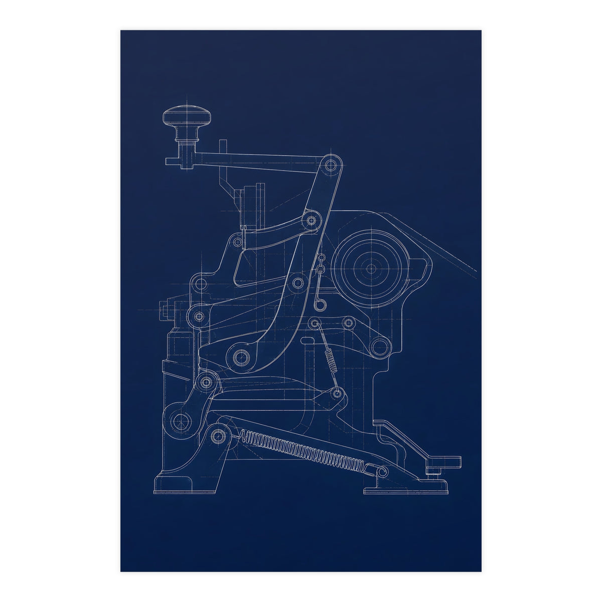 Typewriter Linkage — typewriter linkage, 24x36 in print