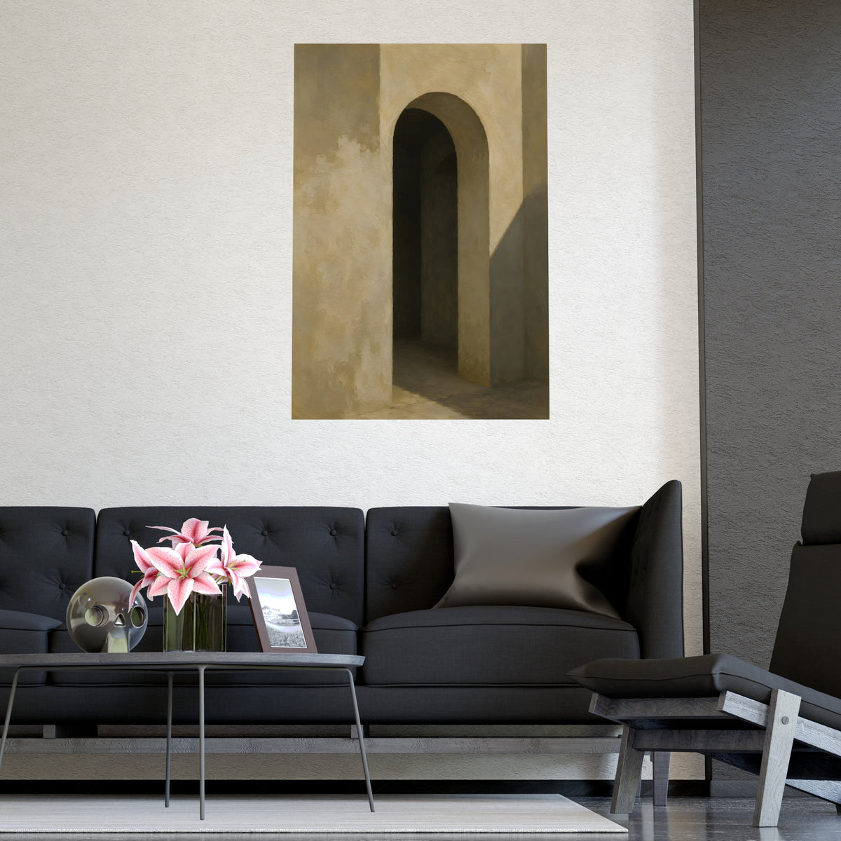 Arched Doorway — arched doorway, shown framed on a wall