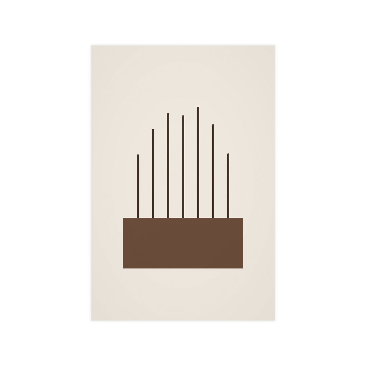 Sand Clay Lines Wall Art — lines in a sand clay palette, 12x18 in print